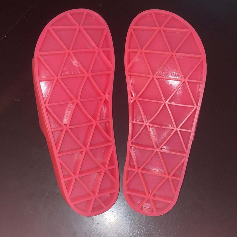 Jcrew pink jelly flowers pool slides size 7 NWOB - Picture 3 of 5